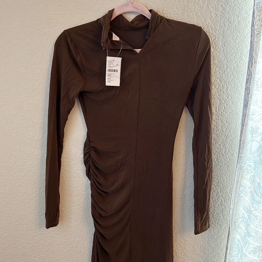 New Camila coelho Benita Midi Dress in Brown - Picture 8 of 12